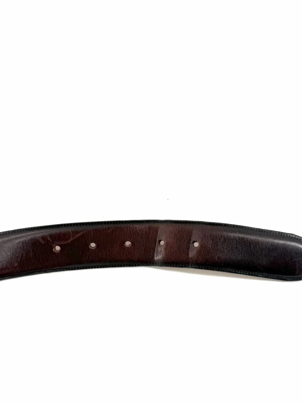 Hugo Boss LAVIOR Dark Brown Italian Leather Belt 105/40 Dark Brown Silver Buckle